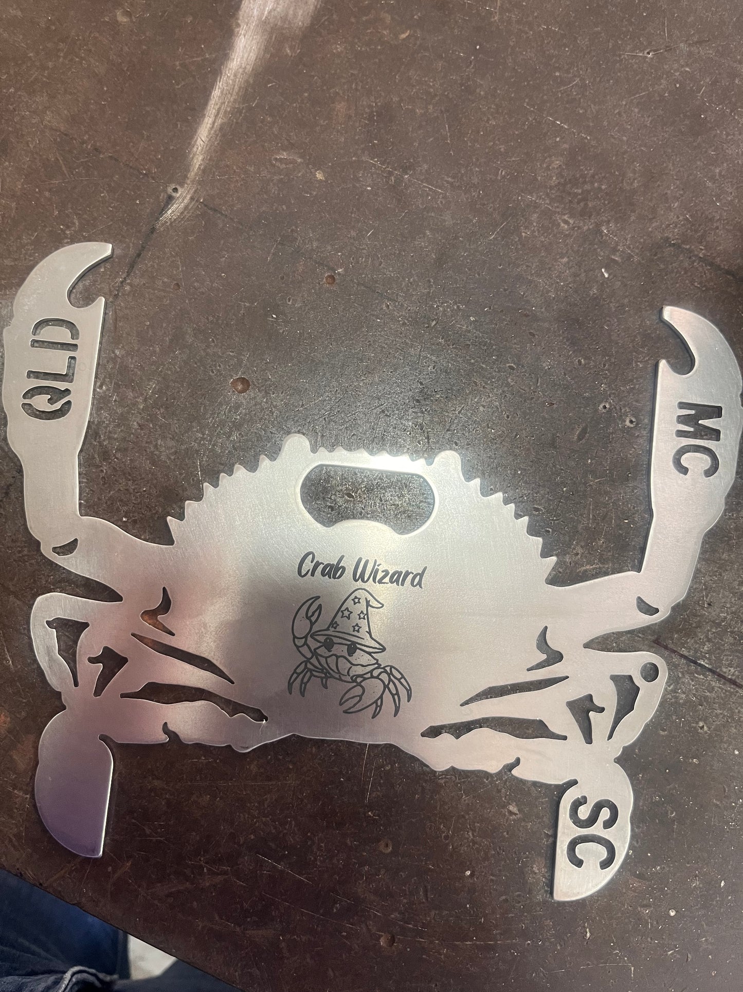 Personalised Stainless Steel Crab Measure