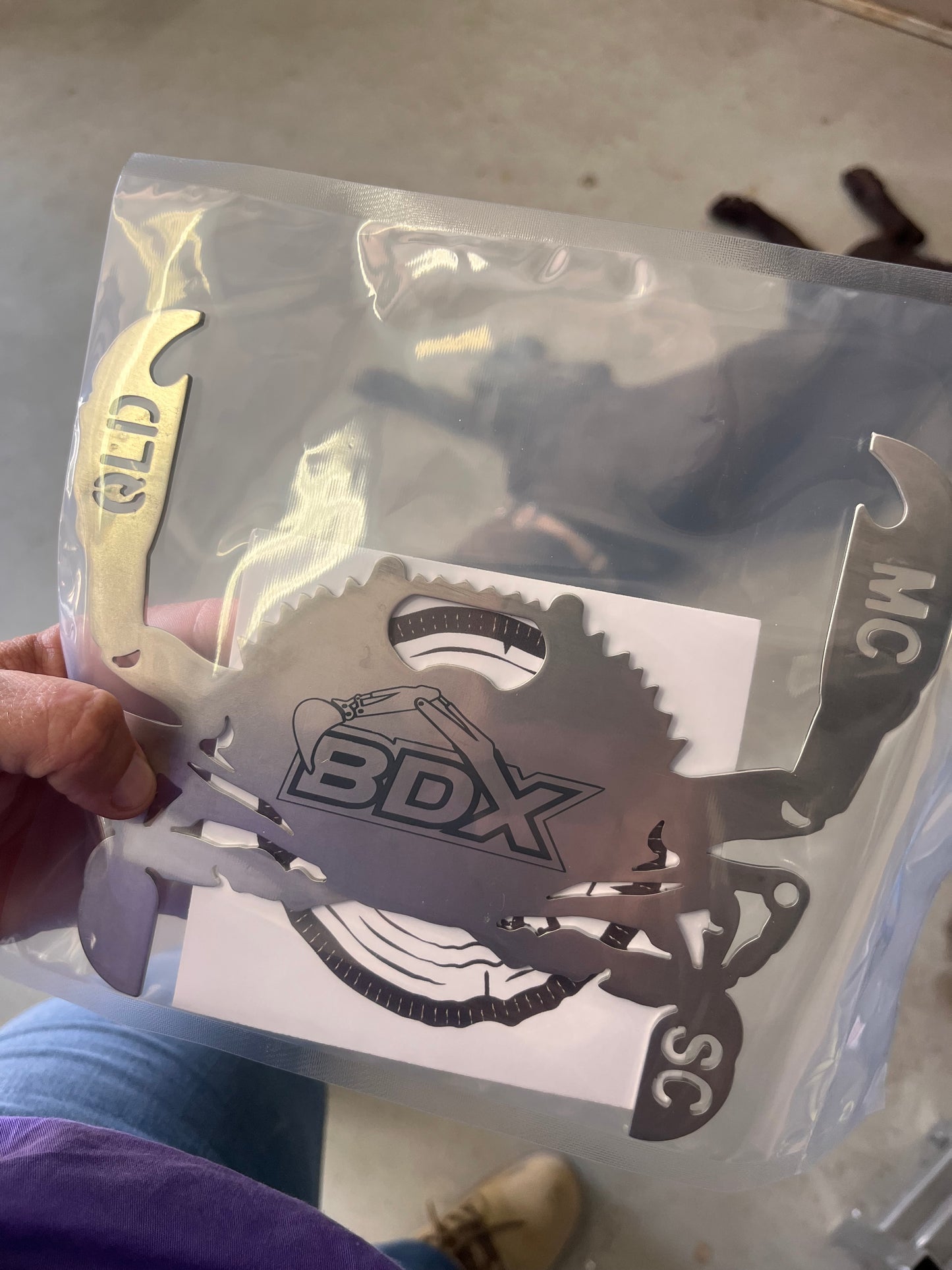 Personalised Stainless Steel Crab Measure