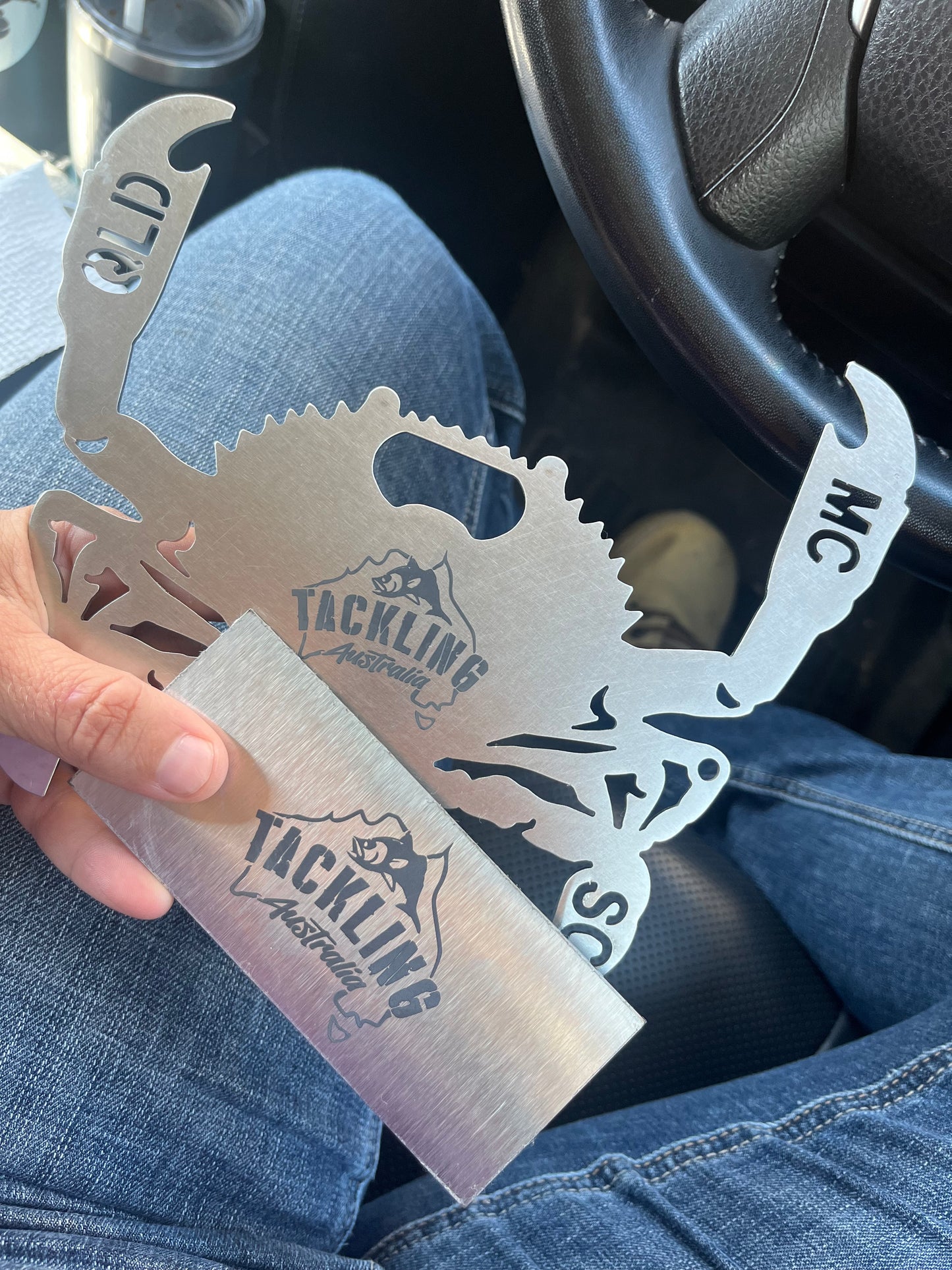 Personalised Stainless Steel Crab Measure